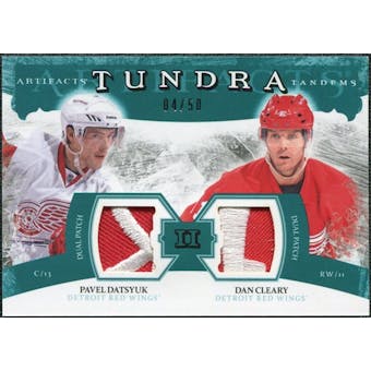 2011/12 Upper Deck Artifacts Tundra Tandems Patches Emerald #TT2CD Pavel Datsyuk / Dan Cleary /50