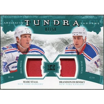 2011/12 Upper Deck Artifacts Tundra Tandems Patches Emerald #TT2DS Marc Staal / Brandon Dubinsky /50