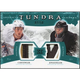 2011/12 Upper Deck Artifacts Tundra Tandems Patches Emerald #TT2FH Cam Fowler / Jonas Hiller /50