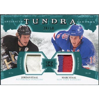 2011/12 Upper Deck Artifacts Tundra Tandems Patches Emerald #TT2JM Jordan Staal / Marc Staal /50