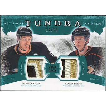 2011/12 Upper Deck Artifacts Tundra Tandems Patches Emerald #TT2PG Ryan Getzlaf / Corey Perry /50