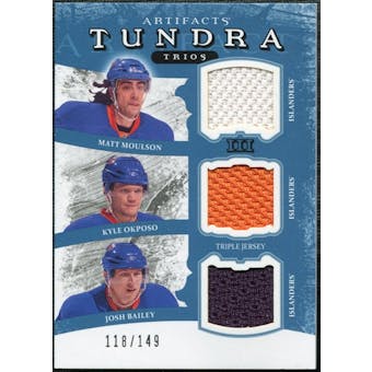 2011/12 Upper Deck Artifacts Tundra Trios Jerseys Blue #TT3NYI Matt Moulson Kyle Okposo Josh Bailey /149