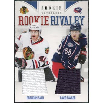 2011/12 Panini Rookie Anthology Rookie Rivalry Dual Jerseys #38 Brandon Saad/David Savard