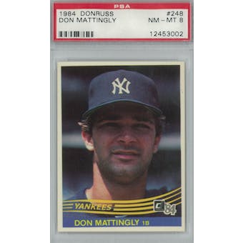 1984 Donruss Baseball #248 Don Mattingly RC PSA 8 (NM-MT) *3002 (Reed Buy)