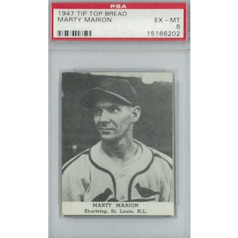 1947 Tip Top Bread Baseball Marty Marion PSA 6 (EX-MT) *6202 (Reed Buy)