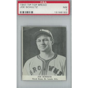 1947 Tip Top Bread Baseball Joe Schultz PSA 7 (NM) *6183 (Reed Buy)
