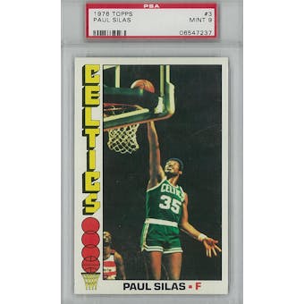 1976/77 Topps Basketball #3 Paul Silas PSA 9 (Mint) *7237 (Reed Buy)