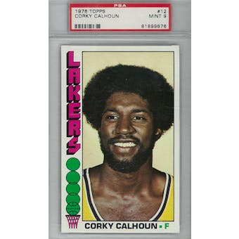 1976/77 Topps Basketball #12 Corky Calhoun PSA 9 (Mint) *9876 (Reed Buy)