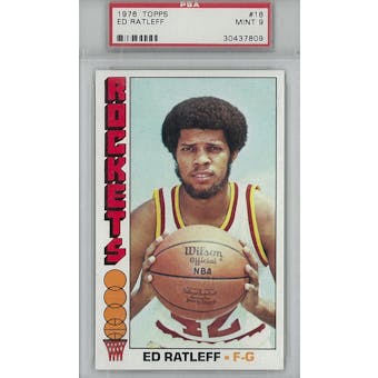 1976/77 Topps Basketball #18 Ed Ratleff PSA 9 (Mint) *7809 (Reed Buy)