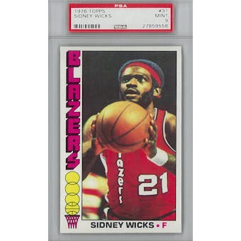 1976/77 Topps Basketball #31 Sidney Wicks PSA 9 (Mint) *9558 (Reed Buy)