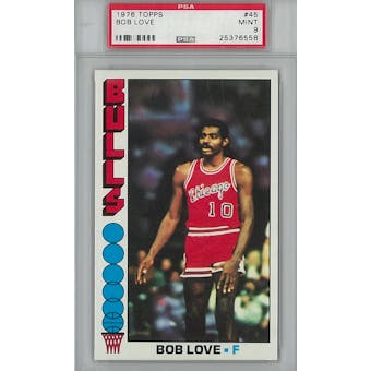 1976/77 Topps Basketball #45 Bob Love PSA 9 (Mint) *6558 (Reed Buy)
