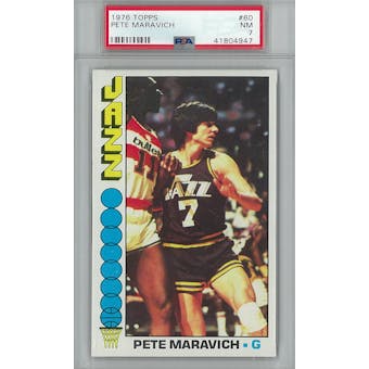 1976/77 Topps Basketball #60 Pete Maravich PSA 7 (NM) *4947 (Reed Buy)