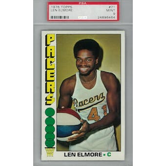 1976/77 Topps Basketball #71 Len Elmore PSA 9 (Mint) *6464 (Reed Buy)