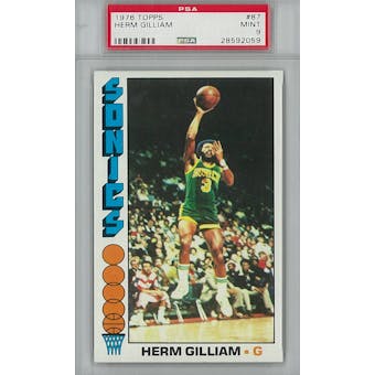1976/77 Topps Basketball #87 Herm Gilliam PSA 9 (Mint) *2059 (Reed Buy)