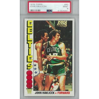 1976/77 Topps Basketball #90 John Havlicek PSA 9 (Mint) *4941 (Reed Buy)
