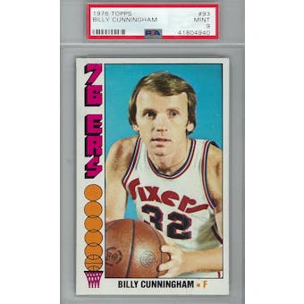 1976/77 Topps Basketball  #93 Billy Cunningham PSA 9 (Mint) *4940 (Reed Buy)