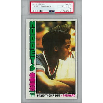 1976/77 Topps Basketball #110 David Thompson RC PSA 8 (NM-MT) *4946 (Reed Buy)