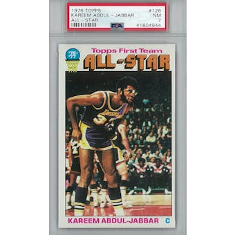 1976/77 Topps Basketball #126 Kareem Abdul-Jabbar AS PSA 7 (NM) *4944 (Reed Buy)