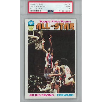 1976/77 Topps Basketball #127 Julius Erving AS PSA 7 (NM) *4930 (Reed Buy)