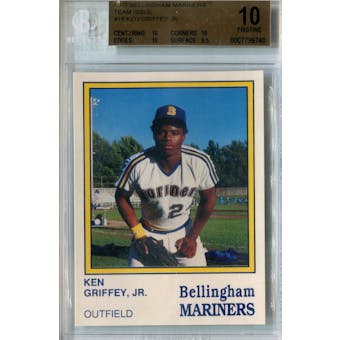 1987 Bellingham Mariners Team Issue #15 Ken Griffey Jr. BGS 10 (Pristine) *9740 (Reed Buy)
