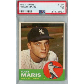 1963 Topps Baseball #120 Roger Maris PSA 7 (NM) *5987 (Reed Buy)