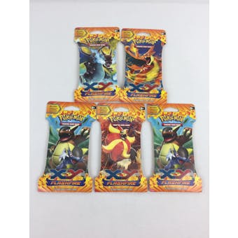 Pokemon XY Flashfire Hanging Blister Booster Pack - Lot of 5!