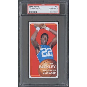 1970/71 Topps Basketball #61 Luther Rackley PSA 8 (NM-MT) *3590