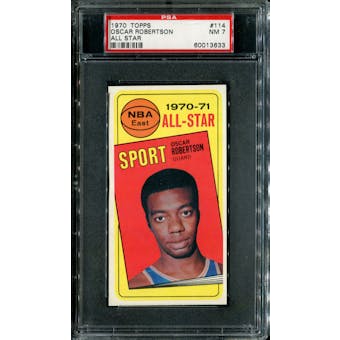 1970/71 Topps Basketball #114 Oscar Robertson All Star PSA 7 (NM) *3633