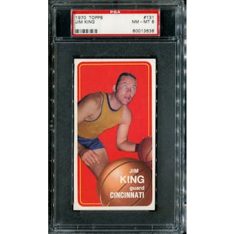 1970/71 Topps Basketball #131 Jim King PSA 8 (NM-MT) *3636