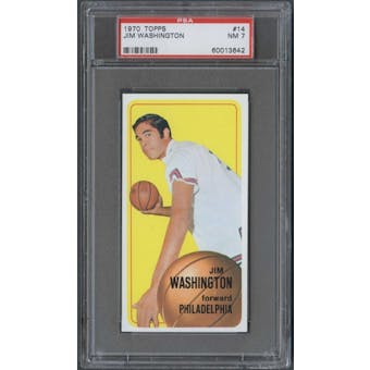 1970/71 Topps Basketball #14 Jim Washington PSA 7 (NM) *3642