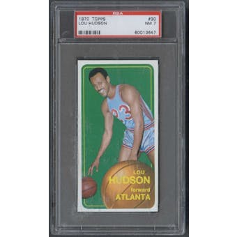 1970/71 Topps Basketball #30 Lou Hudson PSA 7 (NM) *3647