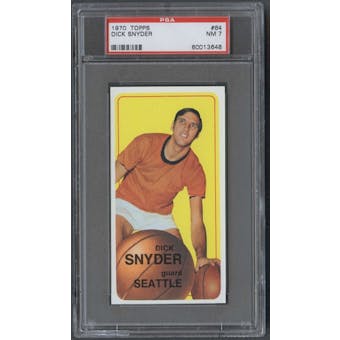 1970/71 Topps Basketball #64 Dick Snyder PSA 7 (NM) *3648