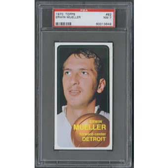 1970/71 Topps Basketball #82 Erwin Mueller PSA 7 (NM) *3649