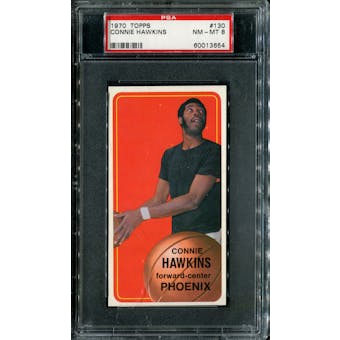 1970/71 Topps Basketball #130 Connie Hawkins PSA 8 (NM-MT) *3654