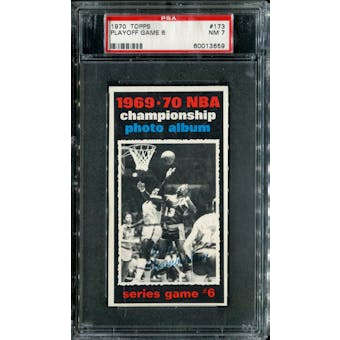 1970/71 Topps Basketball #173 Playoff Game 6 - Wilt Chamberlain PSA 7 (NM) *3659