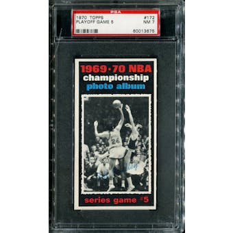 1970/71 Topps Basketball #172 Playoff Game 5 - Bill Bradley PSA 7 (NM) *3675