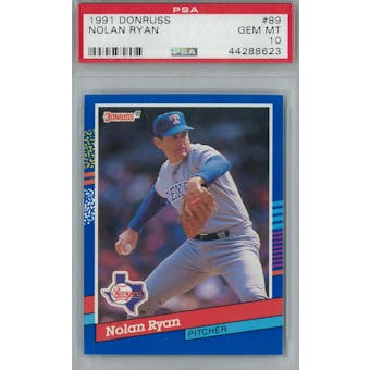 1991 Donruss Baseball #89 Nolan Ryan PSA 10 (Gem Mint) *8623 (Reed Buy)