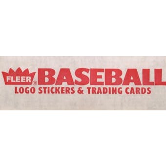 1989 Fleer Baseball Factory Set (Reed Buy)
