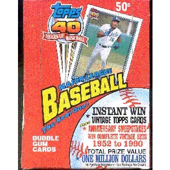 1991 Topps Baseball Wax Box