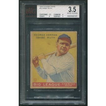 1933 Goudey Baseball #53 Babe Ruth BVG 3.5 (VG+)