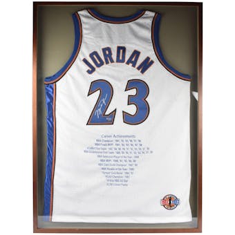 Michael Jordan Framed Autographed Washington Wizards MJ Career Tribute Jersey #16/123 (UDA) (JSA)
