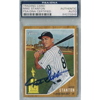 2011 Topps Heritage Baseball #288 Mike Stanton Auto PSA/DNA *5848 (Reed Buy)
