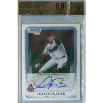 2011 Bowman Chrome Draft Prospects Baseball #TB Trevor Bauer Auto BGS 9.5 (Gem Mint) Auto 10 *6069 (Reed Buy)