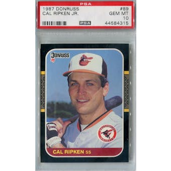 1987 Donruss Baseball #89 Cal Ripken Jr. PSA 10 (GM-MT) *4315 (Reed Buy)
