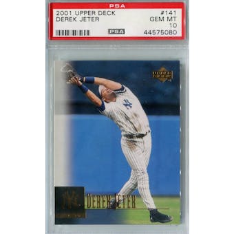 2001 Upper Deck Baseball #141 Derek Jeter PSA 10 (GM-MT) *5080 (Reed Buy)