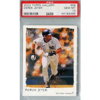 2002 Topps Gallery Baseball #58 Derek Jeter PSA 10 (GM-MT) *2495 (Reed Buy)