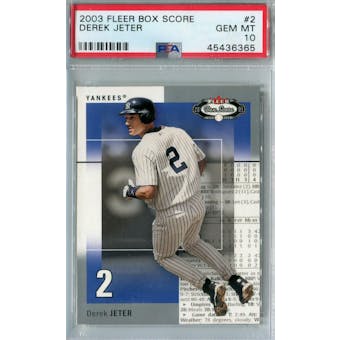 2003 Fleer Box Score Baseball #2 Derek Jeter PSA 10 (GM-MT) *6365 (Reed Buy)