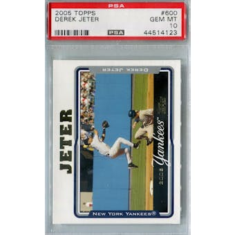 2005 Topps Baseball #600 Derek Jeter PSA 10 (GM-MT) *4123 (Reed Buy)