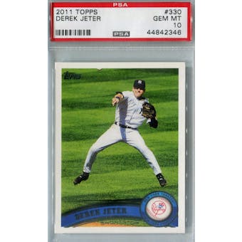 2011 Topps Baseball #330 Derek Jeter PSA 10 (GM-MT) *2346 (Reed Buy)