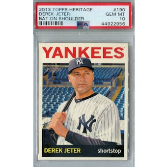 2013 Topps Heritage Baseball #190 Derek Jeter PSA 10 (GM-MT) *2956 (Reed Buy)